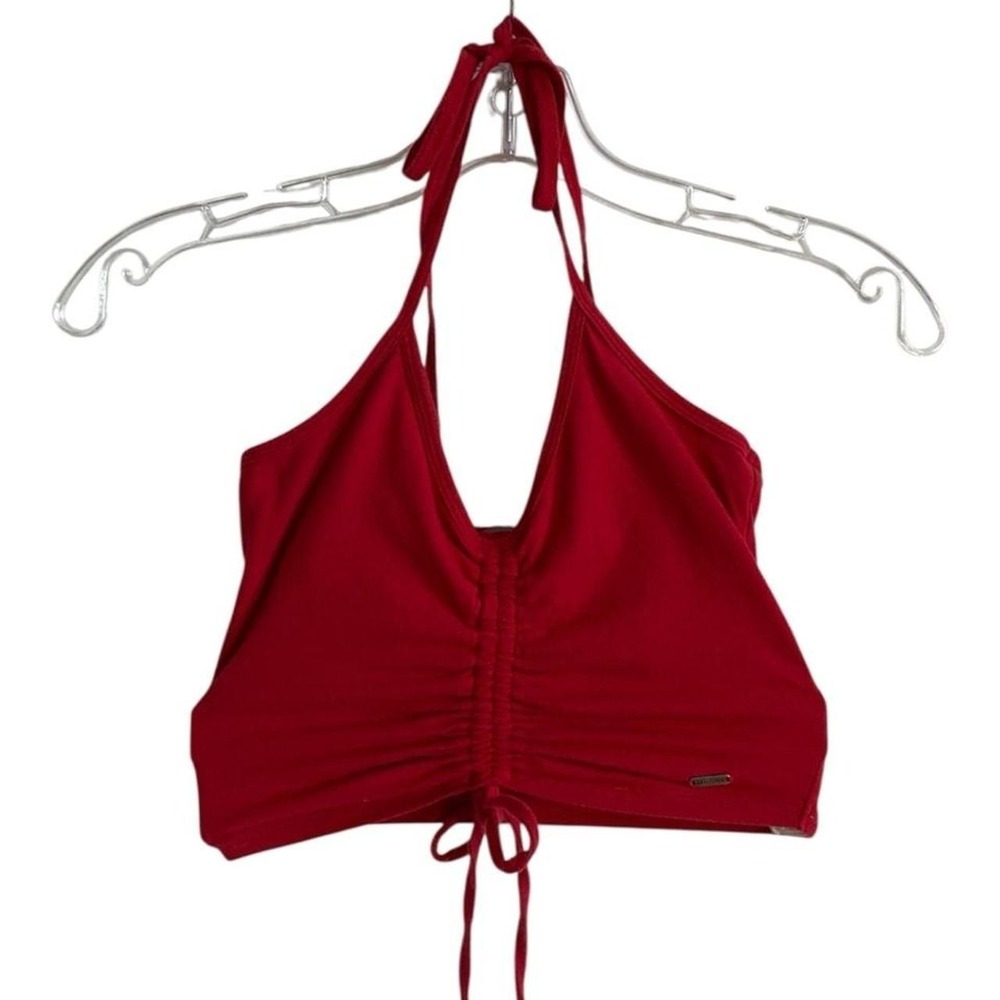 Hollister Co. red halter crop top